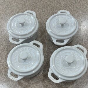 Staub White Cocotte Set